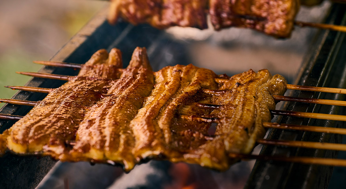 うなぎ焼きシーン